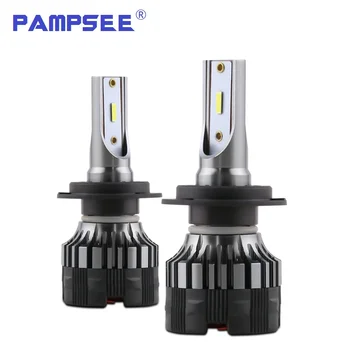 PAMPSEE mini Auto Haedlight H4 H7 H1 LED H8 H9 H11 4300K 5000K 6500K 8000K 25000K Auto hmlové Svetlo 80W 14000LM 12V LED Žiarovka Z2