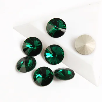 YANRUO 1122 K9 Lesk Sklenenými Kamienkami Rivoil Emerald Farba PointBack Nechtov Drahokamu 3D šperky čo Korálky DIY Nechtov Umenie Gem
