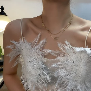 Nové Módne Star Choker Náhrdelník Zirkón Vrstva Korálky Strapec pre Ženy Móda 2022 Šperky, Módne Doplnky Hot Predaj