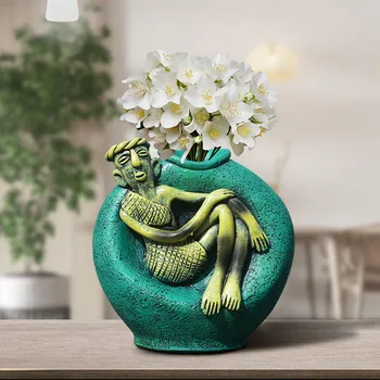Osobnosti kvetináče Živice Rastlinného Vázy Domov Ornament Ploche Dekorácie Remesiel na Kvety Succulents Kaktusy GQ