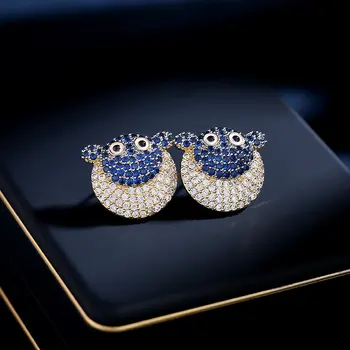 kórejský módne piercing earings motýľ zirkón strany Šperky najvyššej kvality Siete popularitu vianočné náušnice sady
