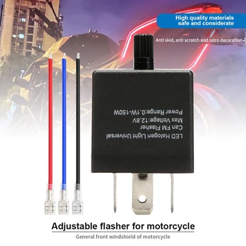 LED Flasher Relé High-power Beží Zase Signál Blikajúce Relé 12V 3-PIN Nastaviteľný Univerzálny Automobilového Príslušenstva