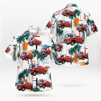 Havaj Tričko Pláži v Lete Havajský Štýl hasičské 3D celého Vytlačené pánske Tričko Ženy Tee hip hop tričká 04
