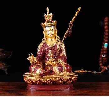 HOT PREDAJ BUDDHA--DOMOV Talizman Budhizmus India, Nepál ručne Zlatom Guru Rinpočhe Padmasambhava medi sochu Budhu