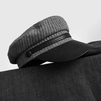 doprava zadarmo 2020 nové Módne mužov vojenské čiapky dámy Retro Britský maliar klobúk jar black vlnená zmes ploché spp JM016