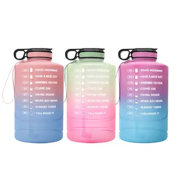 Fľaša na vodu 2.2 L S Slamy Plastové Veľkú Kapacitu Outdoorové Fľaše Pre GYM Fitness cestovného Ruchu BPA ZADARMO Športové Fľaše