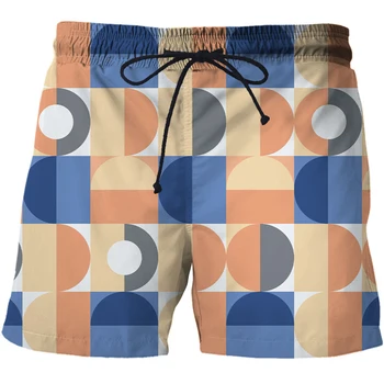 2021 mužov Abstraktné vzor tlače beach šortky 3D vytlačené módne pánske šortky v Lete Plavky Doska krátke nohavice veľkosti XXS-7XL