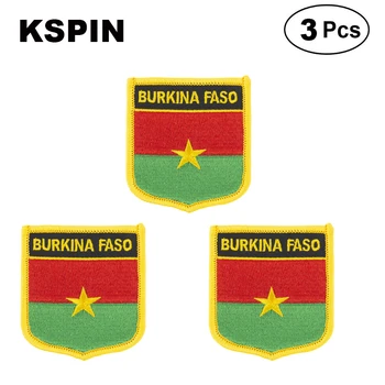 Burkina Faso Shiled Tvar vlajky škvrny národnej vlajky opráv Cothing DIY Dekorácie