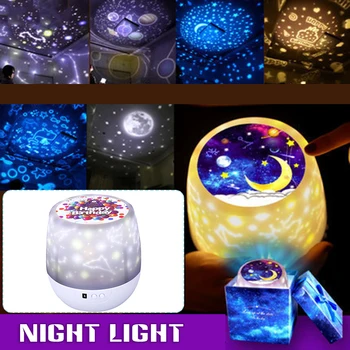 Fantasy Hviezda Projekčnej Lampy USB Nabíjateľné Nočné LED Nočné Svetlo na Obývacia Izba, Spálňa Domov