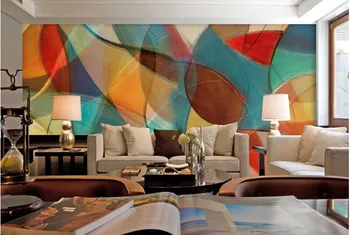 Vlastné 3D veľká nástenná maľba,farebné abstraktné farebný sen abstraktnú olejomaľbu,obývacia izba TV steny, spálne, tapety