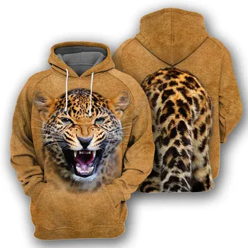 Vtipné Leopard Cosplay Oblečenie 3D celého Vytlačené Hoodies Streetwear Ženy, Pre Mužov Pulóver/Mikina/Mikiny na Zips