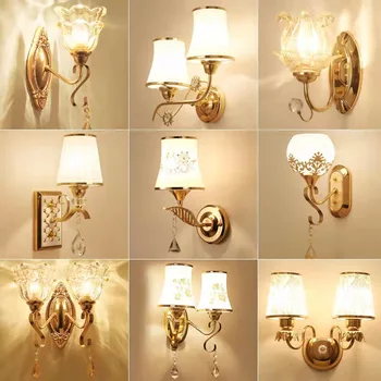 Kreatívne moderný jednoduchý crystal nástenné svietidlo spálňa nočná lampa uličkou Európskej obývacia izba pozadí nástenné svietidlo
