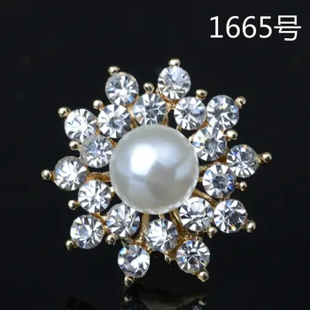 50PC 25 mm Zliatiny Materiálu Zlatá/strieborná farba Imitácia Pearl Flower tvar Kúzlo Crystal Prívesok pre DIY Šperky Príslušenstvo Zistenia